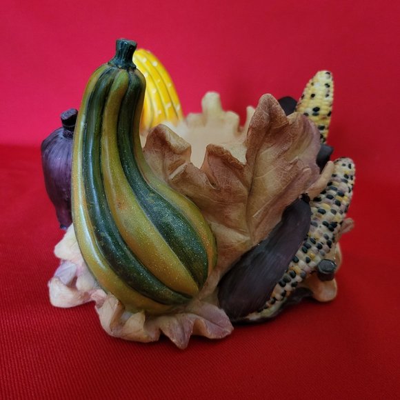 Thanksgiving Autumn Ceramic Table Decor Candle Holder Trinket Box - Picture 11 of 12